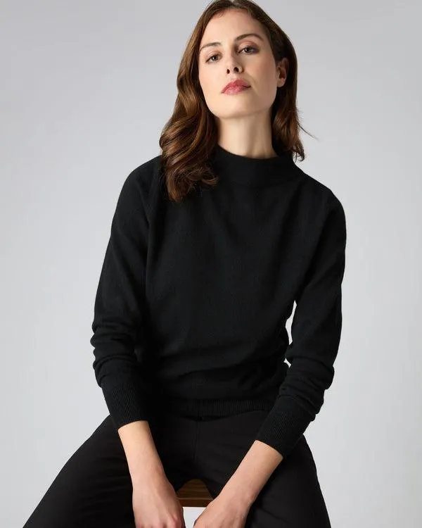 Women Women039s Funnel Neck Cashmere SweaterIn Black Black NPeal Turtle Necks