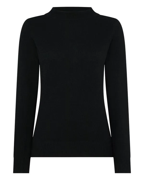 Women Women039s Funnel Neck Cashmere SweaterIn Black Black NPeal Turtle Necks