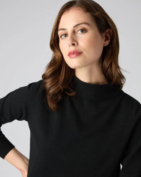 Women Women039s Funnel Neck Cashmere SweaterIn Black Black NPeal Turtle Necks