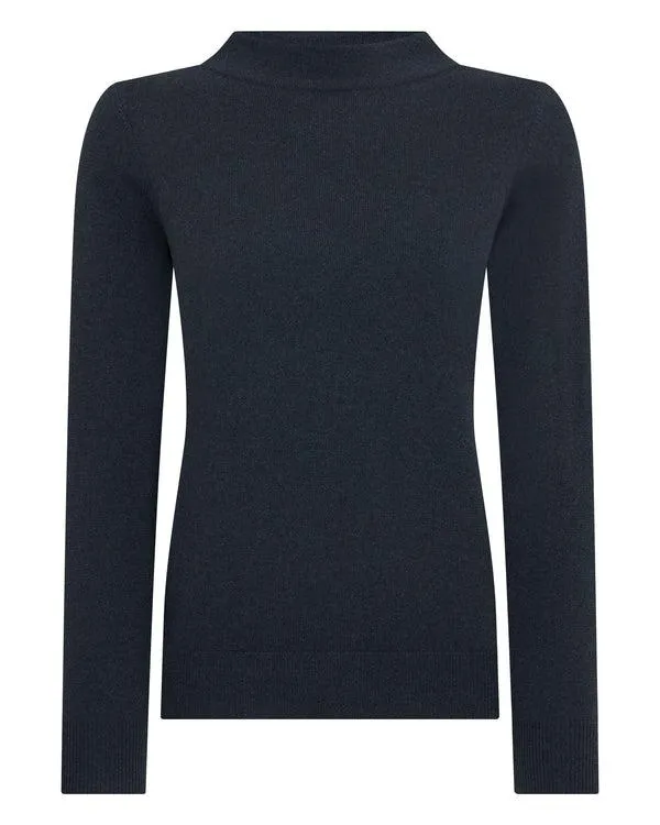 Women Women039s Funnel Neck Cashmere SweaterIn Grigio Blue Grigio Blue NPeal Turtle Necks