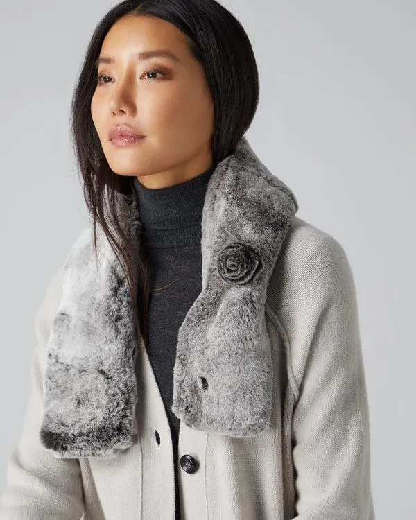 Women Women039s Fur Neck WarmerIn Charcoal Grey Tipped Fur Charcoal Grey Tipped Fur NPeal Cashmere Scarves