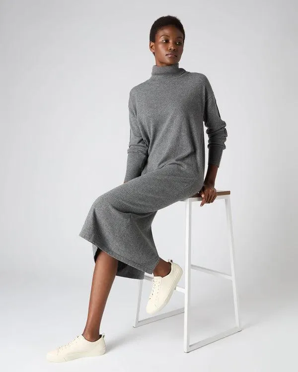 Women Women039s Metal Trim Cashmere DressIn Elephant Grey Elephant Grey NPeal Dresses and Skirts Women Women039s Metal Trim Cashmere DressIn Elephant Grey Elephant Grey NPeal Dresses and Skirts