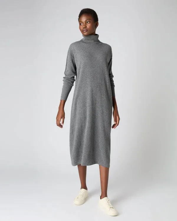 Women Women039s Metal Trim Cashmere DressIn Elephant Grey Elephant Grey NPeal Dresses and Skirts