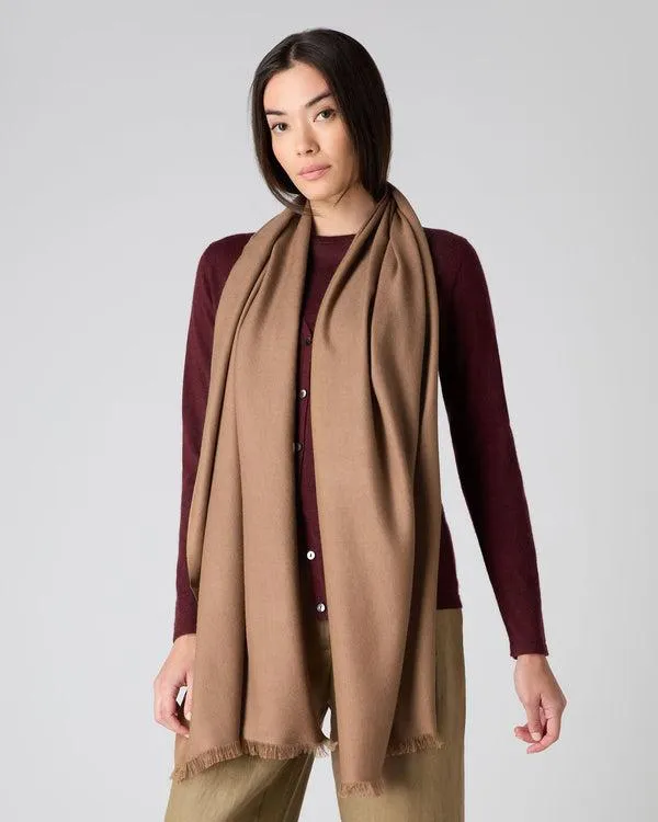 Women Women039s Pashmina Cashmere StoleIn Dark Tan Brown Dark Tan Brown NPeal Pashminas Wraps and Shawls