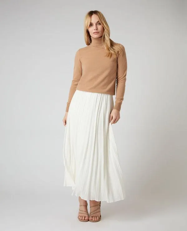 Women Women039s Polo Neck Cashmere SweaterIn Sahara Brown Sahara Brown NPeal Turtle Necks