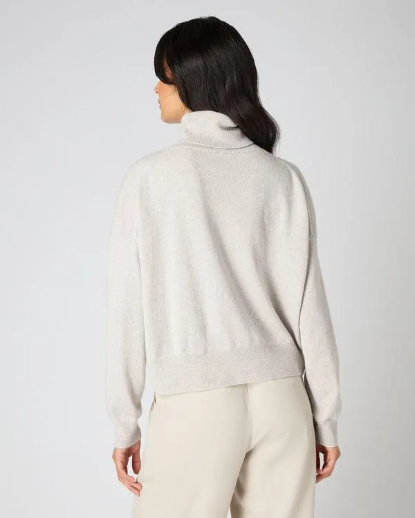 Women Women039s Relaxed Turtle Neck Cashmere SweaterIn Pebble Grey Pebble Grey NPeal Turtle Necks