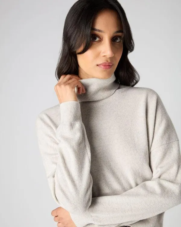 Women Women039s Relaxed Turtle Neck Cashmere SweaterIn Pebble Grey Pebble Grey NPeal Turtle Necks
