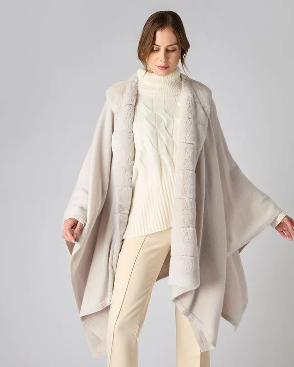 Women Women039s Rex Trim Lightweight Cashmere CapeIn Snow Grey Snow Grey NPeal Pashminas Wraps and Shawls Women Women039s Rex Trim Lightweight Cashmere CapeIn Snow Grey Snow Grey NPeal Pashminas Wraps and Shawls