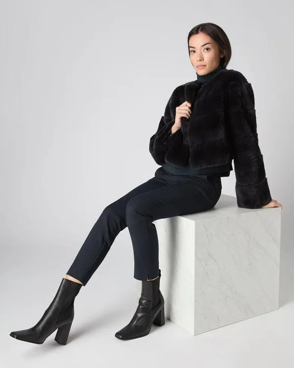 Women Women039s Short Fur JacketIn Dark Grey Dark Grey NPeal Coats and Jackets