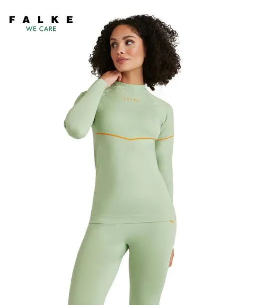 Women Women Long Sleeve Shirt Maximum Warm Quiet Green FALKE Long Sleeve Shirts