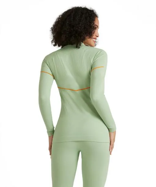Women Women Long Sleeve Shirt Maximum Warm Quiet Green FALKE Long Sleeve Shirts