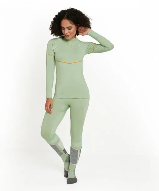 Women Women Long Sleeve Shirt Maximum Warm Quiet Green FALKE Long Sleeve Shirts