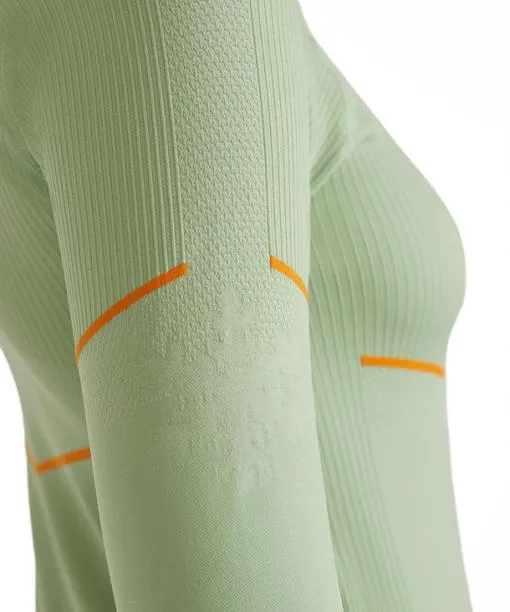 Women Women Long Sleeve Shirt Maximum Warm Quiet Green FALKE Long Sleeve Shirts
