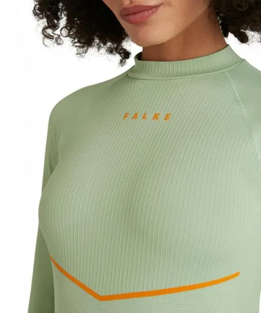 Women Women Long Sleeve Shirt Maximum Warm Quiet Green FALKE Long Sleeve Shirts