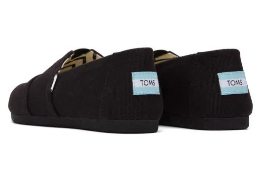 Women WomenAlpargata All Black Recycled Cotton Wide Width Blackblack Wide TOMS Wide Width