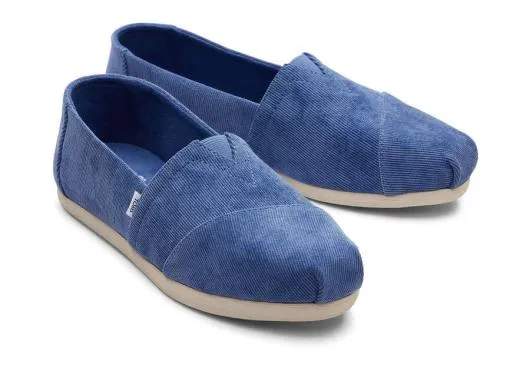 Women WomenAlpargata Blue Micro Cord Corduroy Blue TOMS Exclusives