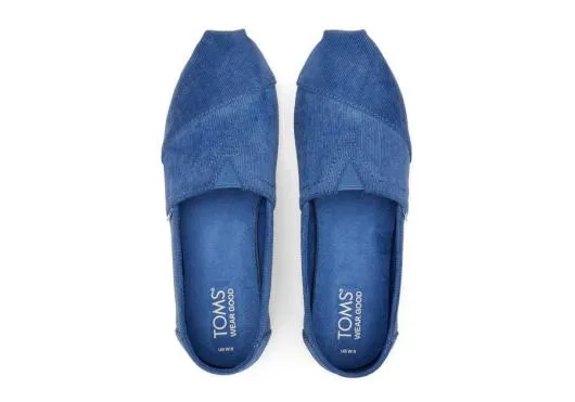 Women WomenAlpargata Blue Micro Cord Corduroy Blue TOMS Exclusives