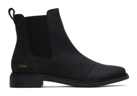 Women WomenCharlie Black Leather Boot Black TOMS Boots and Booties