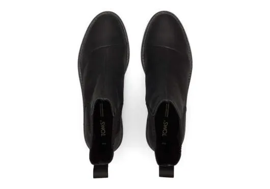 Women WomenCharlie Black Leather Boot Black TOMS Boots and Booties