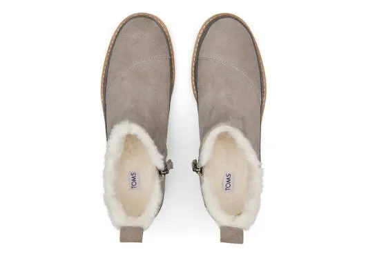 Women WomenMarlo Grey Water Resistant Faux Fur Boot Cement Grey TOMS Boots and Booties
