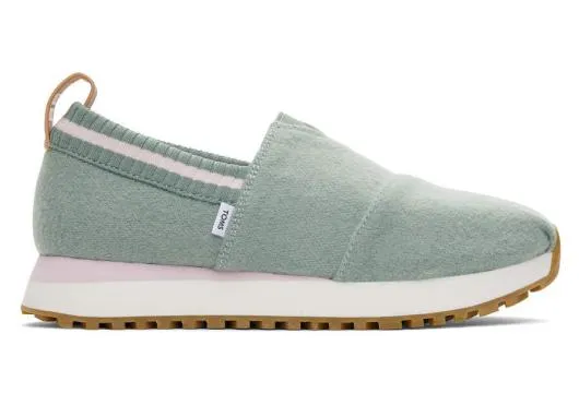 Women WomenResident 20 Green Felt Sneaker Sage TOMS Slip Ons