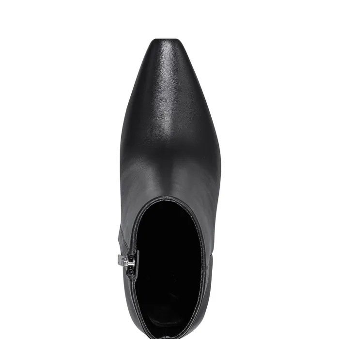 Women Yanara Heeled Bootie Black Leather Marc Fisher Dress Boots