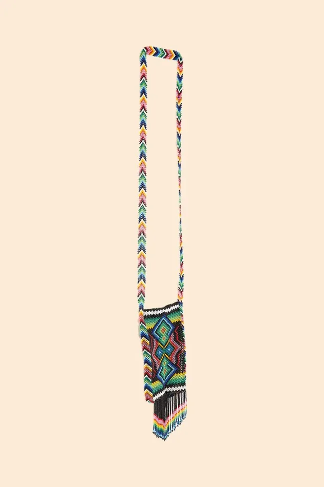 Women Yawanawa Beaded Crossbody Bag Multi FARM Rio Bags