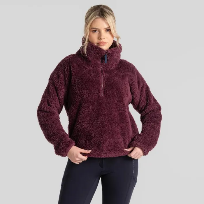Womens Half Zip Fleece Craghoppers Bronagh Half Zip Fleece Deep Violet