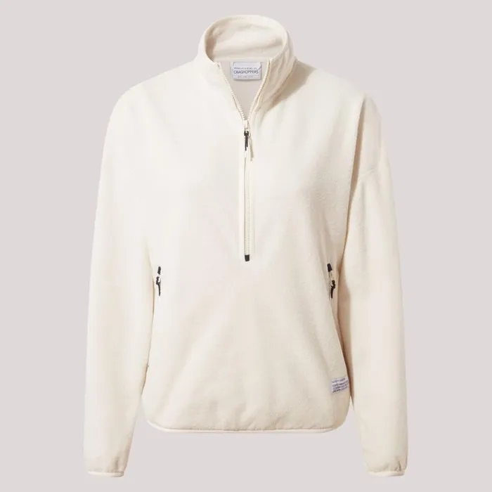 Womens Half Zip Fleece Craghoppers CO2 Renu Half Zip Fleece Ecru Womens Half Zip Fleece Craghoppers CO2 Renu Half Zip Fleece Ecru