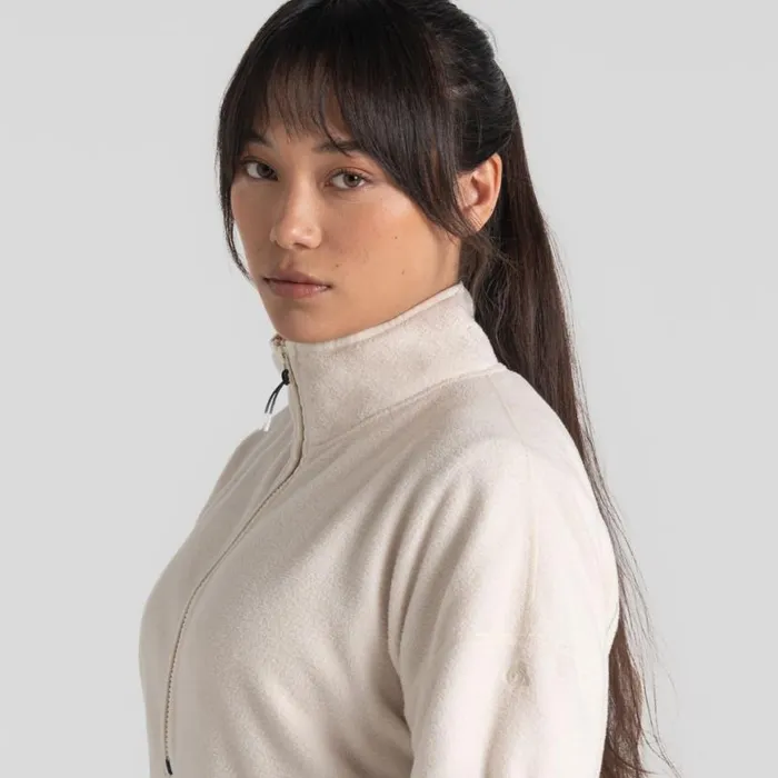 Womens Half Zip Fleece Craghoppers CO2 Renu Half Zip Fleece Ecru Womens Half Zip Fleece Craghoppers CO2 Renu Half Zip Fleece Ecru