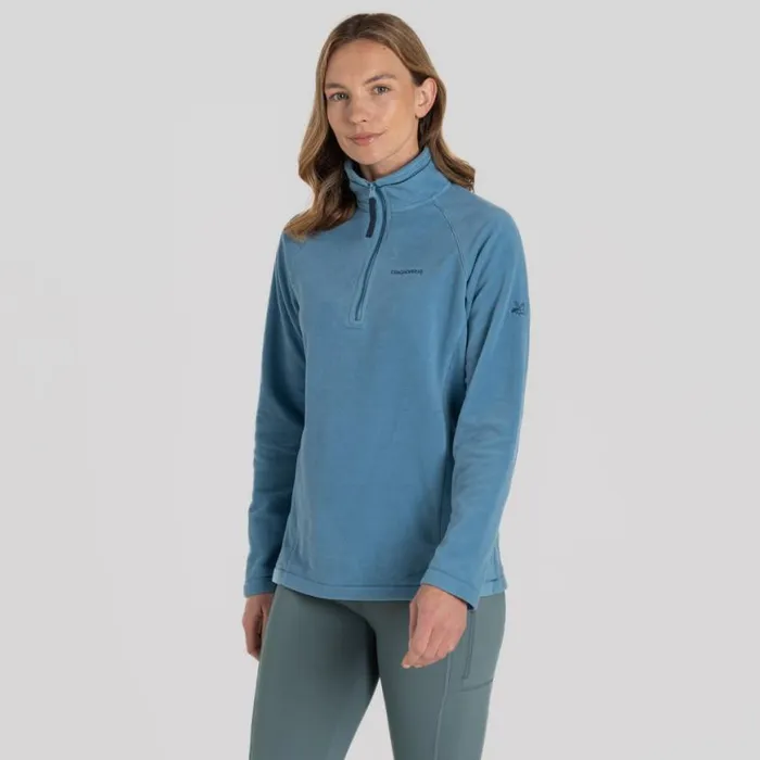 Womens Half Zip Fleece Craghoppers Nation Trust Miska Half Zip Fleece Light Denim