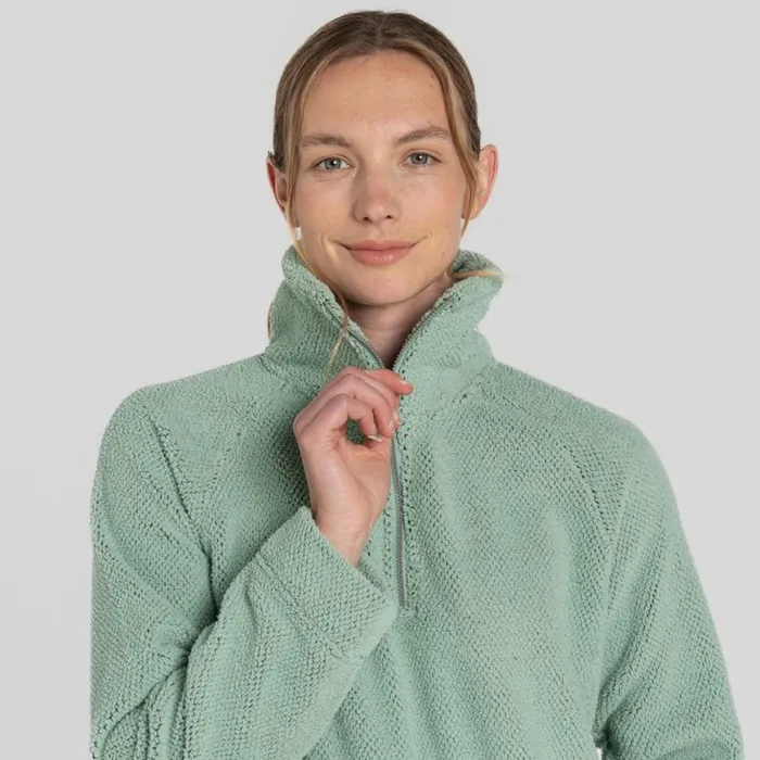 Womens Half Zip Fleece Craghoppers Raya Half Zip Fleece Pale Pistachio Womens Half Zip Fleece Craghoppers Raya Half Zip Fleece Pale Pistachio