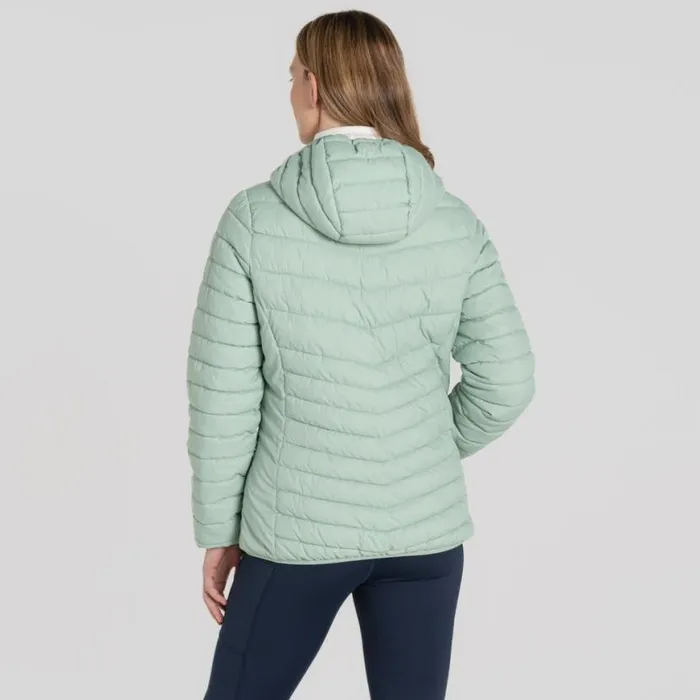 Womens Insulated Jackets Craghoppers Compresslite VIII Hooded Jacket Pale Pistachio Womens Insulated Jackets Craghoppers Compresslite VIII Hooded Jacket Pale Pistachio
