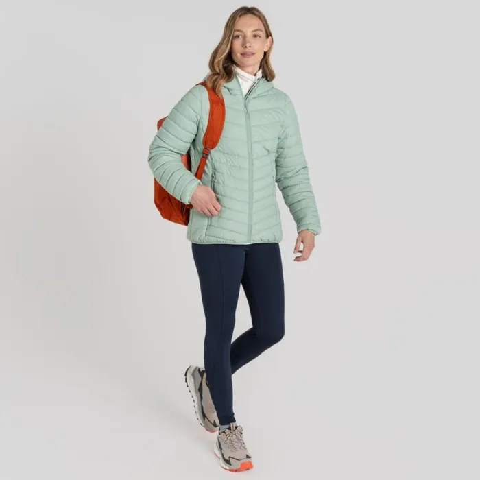 Womens Insulated Jackets Craghoppers Compresslite VIII Hooded Jacket Pale Pistachio Womens Insulated Jackets Craghoppers Compresslite VIII Hooded Jacket Pale Pistachio