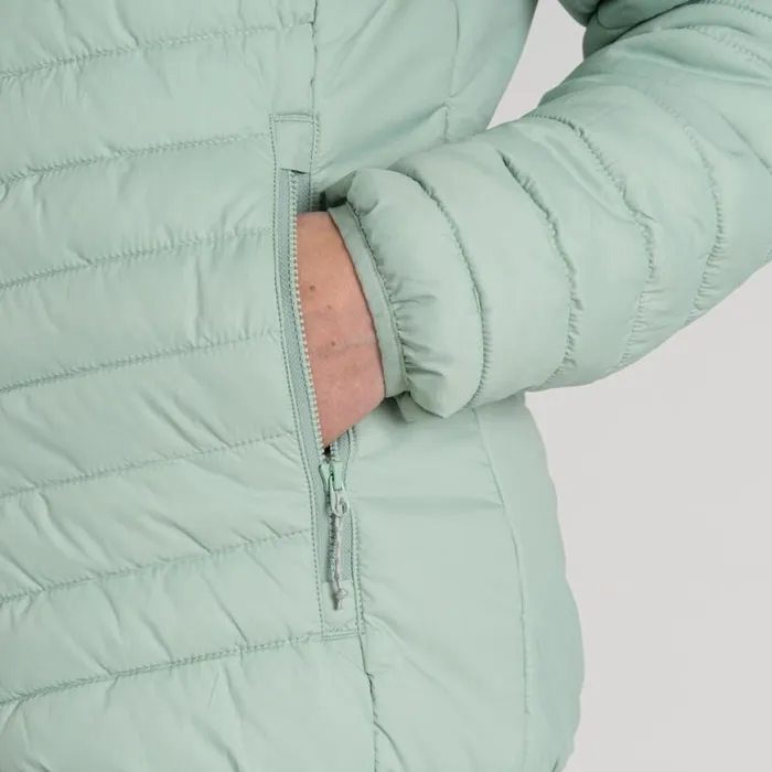 Womens Insulated Jackets Craghoppers Compresslite VIII Hooded Jacket Pale Pistachio Womens Insulated Jackets Craghoppers Compresslite VIII Hooded Jacket Pale Pistachio