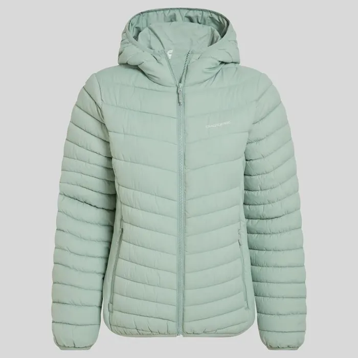 Womens Insulated Jackets Craghoppers Compresslite VIII Hooded Jacket Pale Pistachio Womens Insulated Jackets Craghoppers Compresslite VIII Hooded Jacket Pale Pistachio
