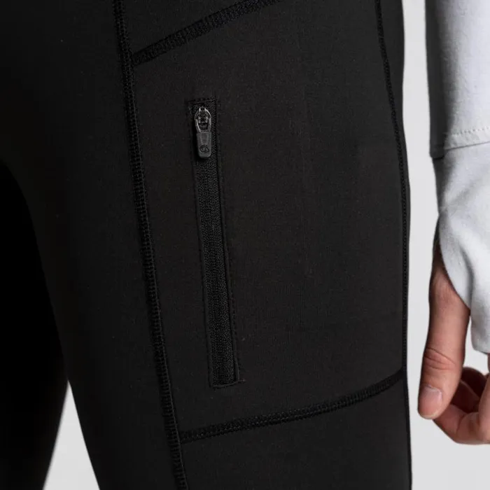 Womens Leggings Craghoppers Kiwi Pro Leggings Black Womens Leggings Craghoppers Kiwi Pro Leggings Black