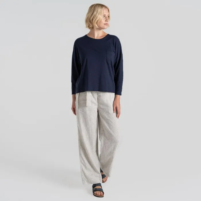 Womens Long Sleeve Craghoppers Nosibotanical Emere Long Sleeved Top Blue Navy Womens Long Sleeve Craghoppers Nosibotanical Emere Long Sleeved Top Blue Navy