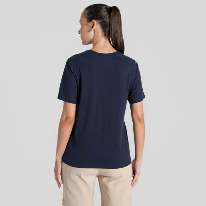Womens Short Sleeve Craghoppers Malibo Short Sleeved TShirt Blue Navy Grow Womens Short Sleeve Craghoppers Malibo Short Sleeved TShirt Blue Navy Grow