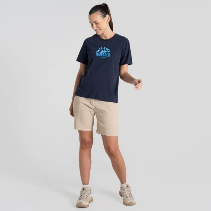 Womens Short Sleeve Craghoppers Malibo Short Sleeved TShirt Blue Navy Grow Womens Short Sleeve Craghoppers Malibo Short Sleeved TShirt Blue Navy Grow