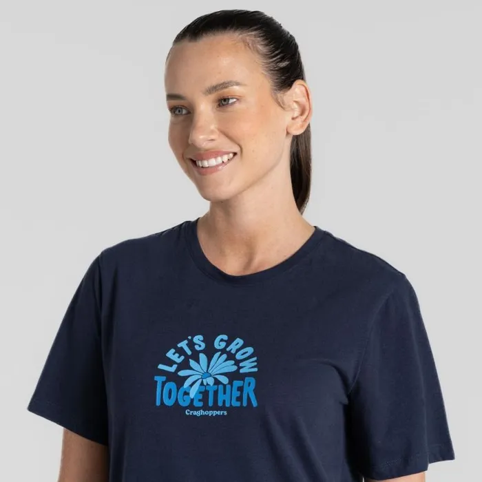 Womens Short Sleeve Craghoppers Malibo Short Sleeved TShirt Blue Navy Grow Womens Short Sleeve Craghoppers Malibo Short Sleeved TShirt Blue Navy Grow