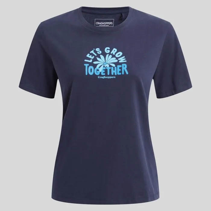 Womens Short Sleeve Craghoppers Malibo Short Sleeved TShirt Blue Navy Grow Womens Short Sleeve Craghoppers Malibo Short Sleeved TShirt Blue Navy Grow