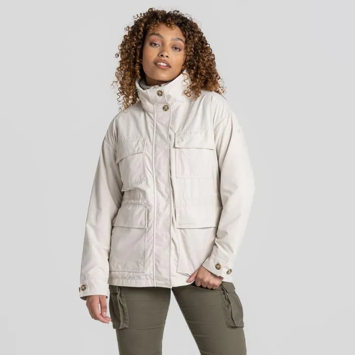 Womens Softshell Jackets Craghoppers NosiLife Adventure Jacket Stone