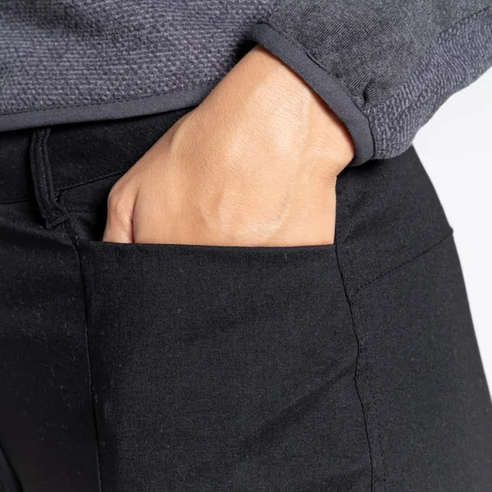 Womens Walking Trousers Craghoppers Kiwi Pro High Waisted Trousers Black Womens Walking Trousers Craghoppers Kiwi Pro High Waisted Trousers Black