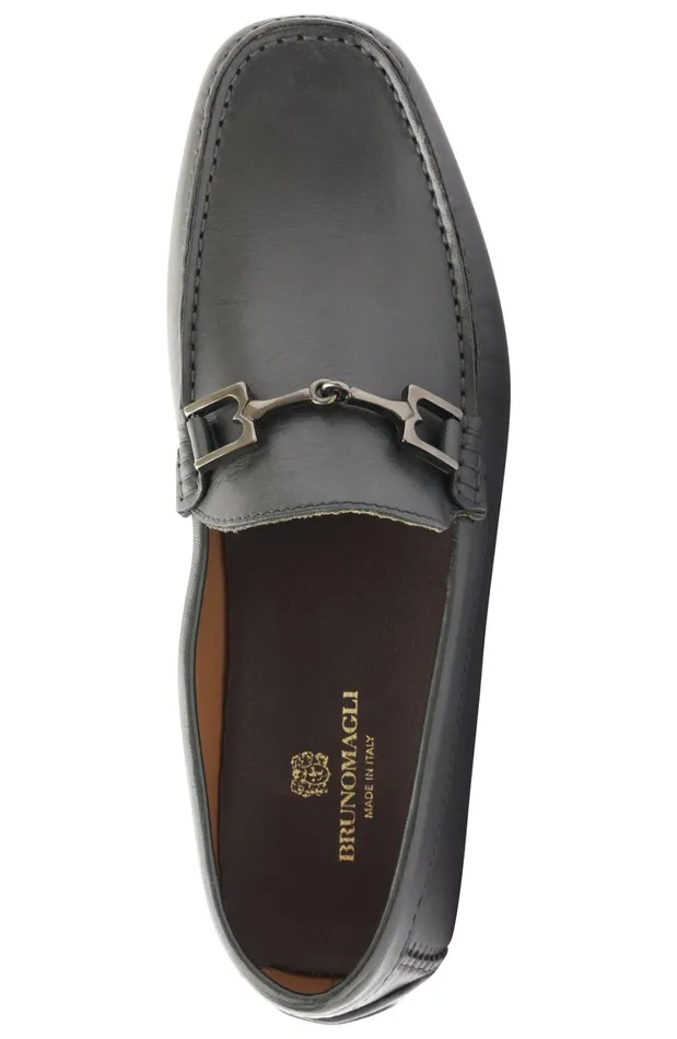 Xander Leather Driving Moccasin 8211 Black Men Bruno Magli Casual Shoes