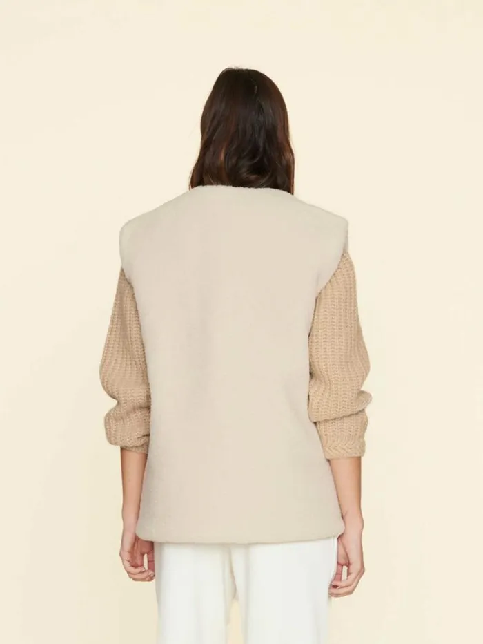 Xirena Cream Thea Vest Women Sweaters and Jackets