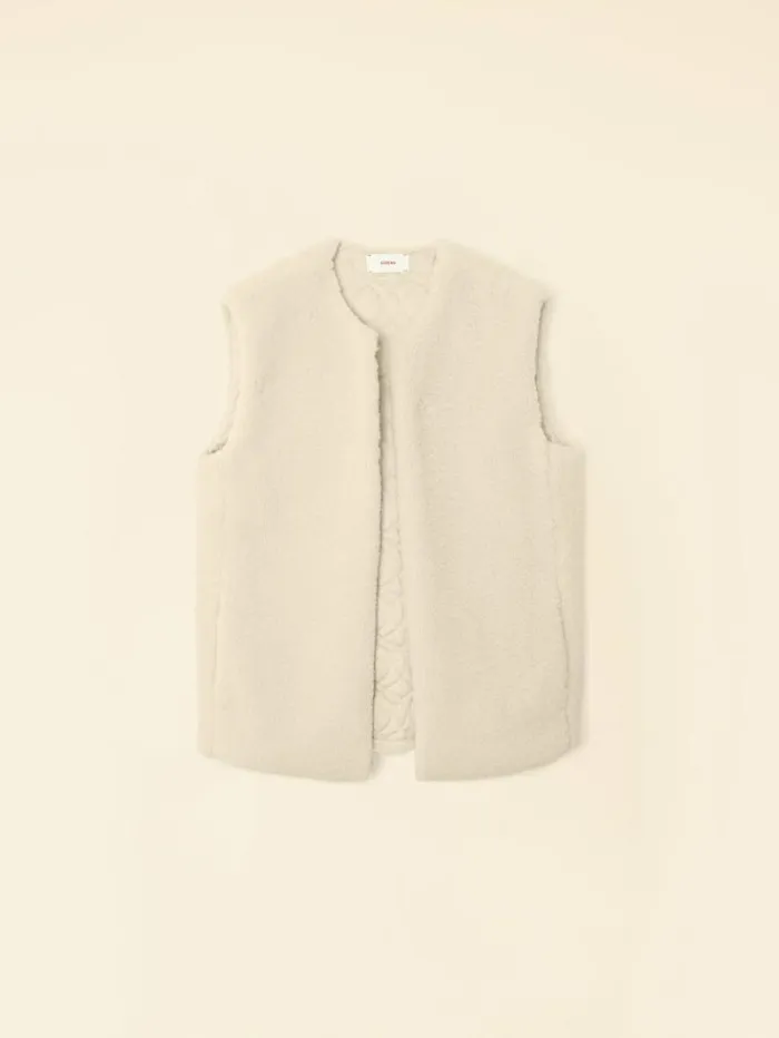Xirena Cream Thea Vest Women Sweaters and Jackets