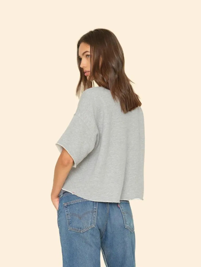 Xirena Heather Grey Romeo Sweatshirt Women Sweats and Tees