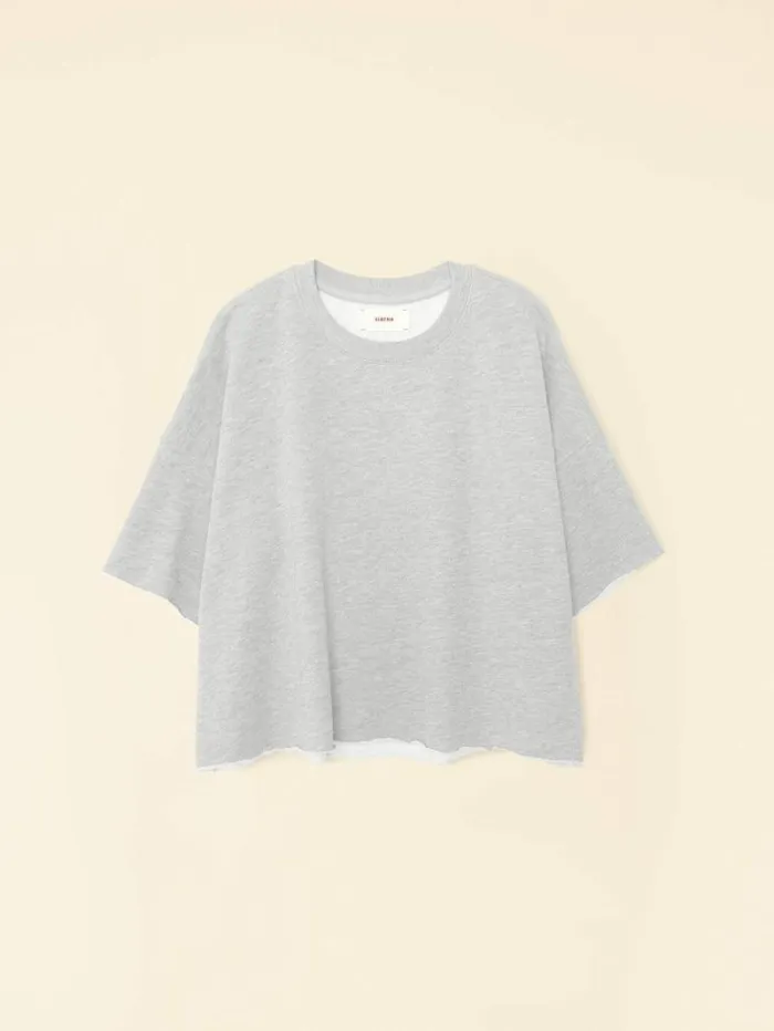 Xirena Heather Grey Romeo Sweatshirt Women Sweats and Tees