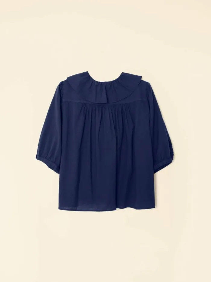 Xirena Navy Caspia Top Women Tops